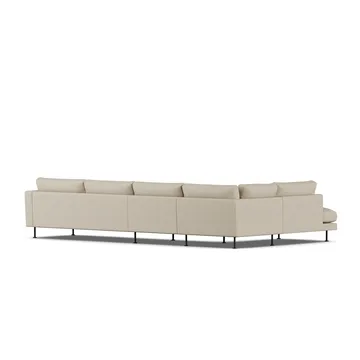 Bredhult sofa - Bern Beige 0341-svart stål, 4-seters B2 - 1898