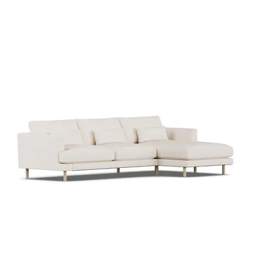 Bredhult sofa - Caleido Beige 9600-hvitoljet eik, 2,5-seters C1 - 1898