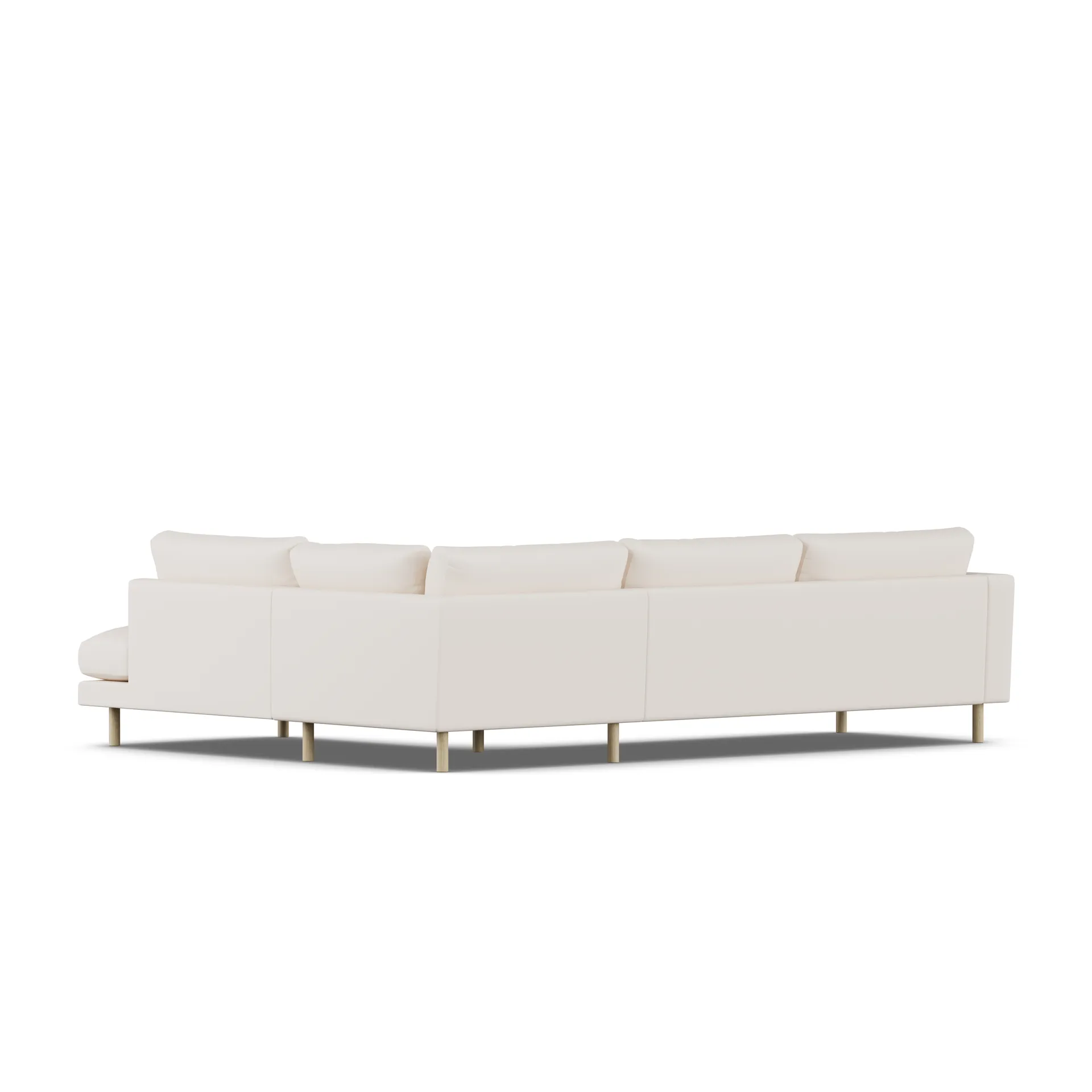 Bredhult sofa, Caleido Beige 9600-hvitoljet eik, 3-seters A1 1898
