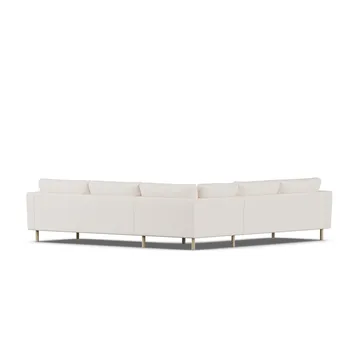 Bredhult sofa - Caleido Beige 9600-hvitoljet eik, hjørnesofa F - 1898