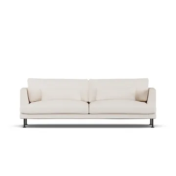 Bredhult sofa - Caleido Beige 9600-svart stål, 3-seters - 1898