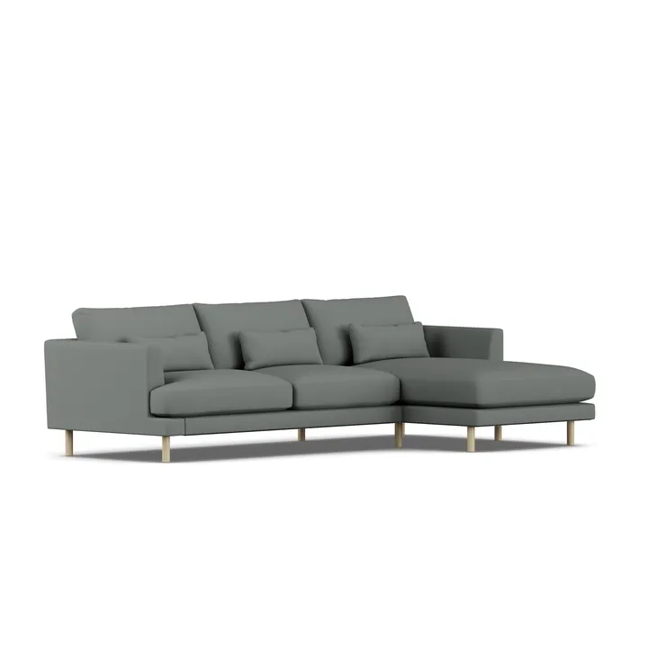 Bredhult sofa - Caleido Grey 1240-hvitoljet eik, 2,5-seters C1 - 1898