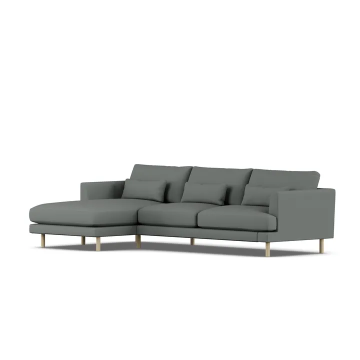 Bredhult sofa - Caleido Grey 1240-hvitoljet eik, 2,5-seters C2 - 1898