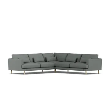 Bredhult sofa - Caleido Grey 1240-hvitoljet eik, hjørnesofa F - 1898
