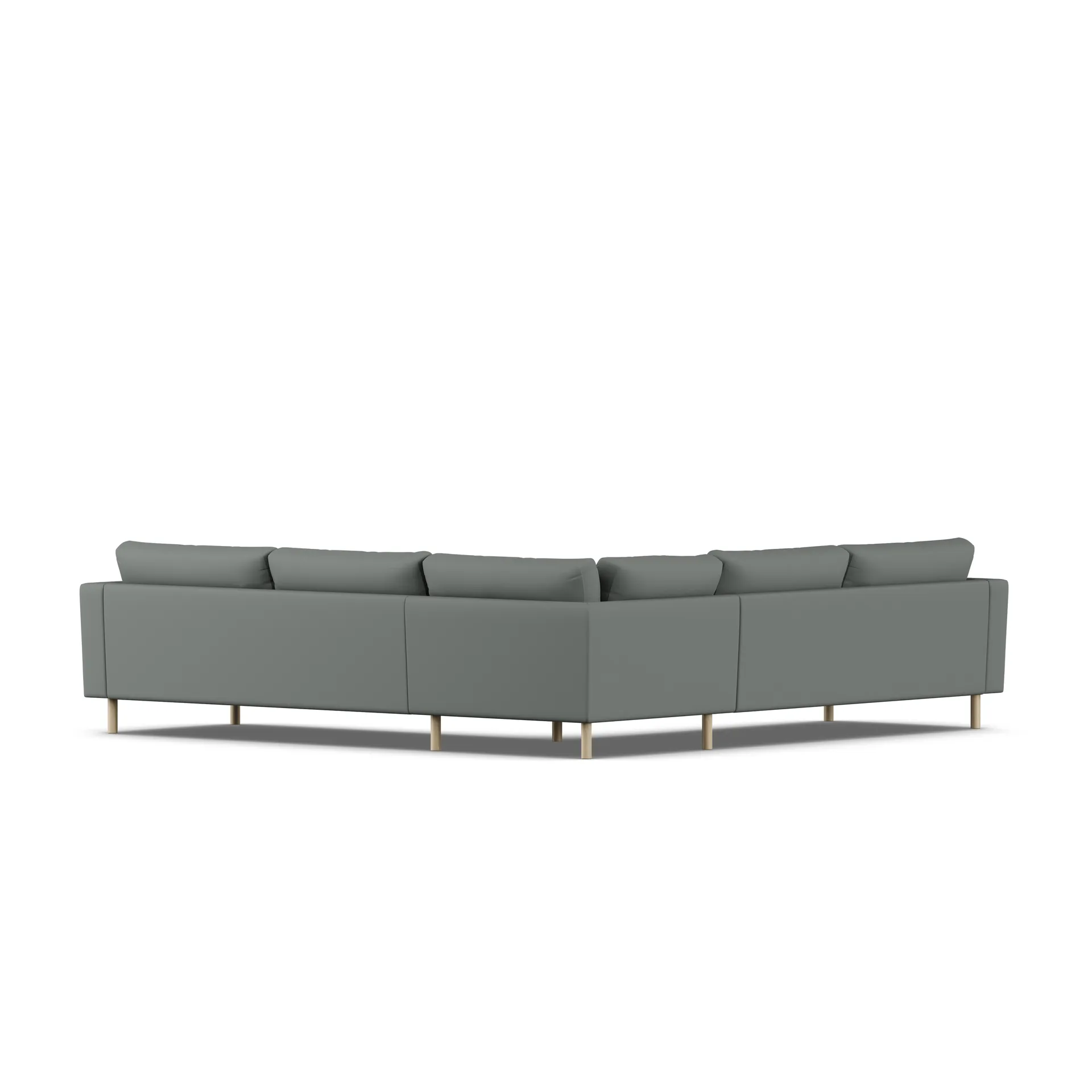 Bredhult sofa, Caleido Grey 1240-hvitoljet eik, hjørnesofa F 1898