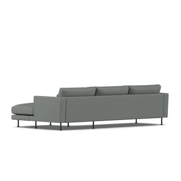 Bredhult sofa - Caleido Grey 1240-svart stål, 2,5-seters C1 - 1898