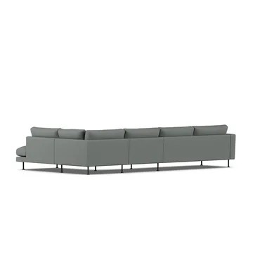 Bredhult sofa - Caleido Grey 1240-svart stål, 4-seters B1 - 1898