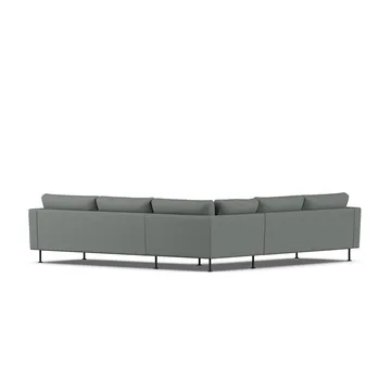Bredhult sofa - Caleido Grey 1240-svart stål, hjørnesofa F - 1898