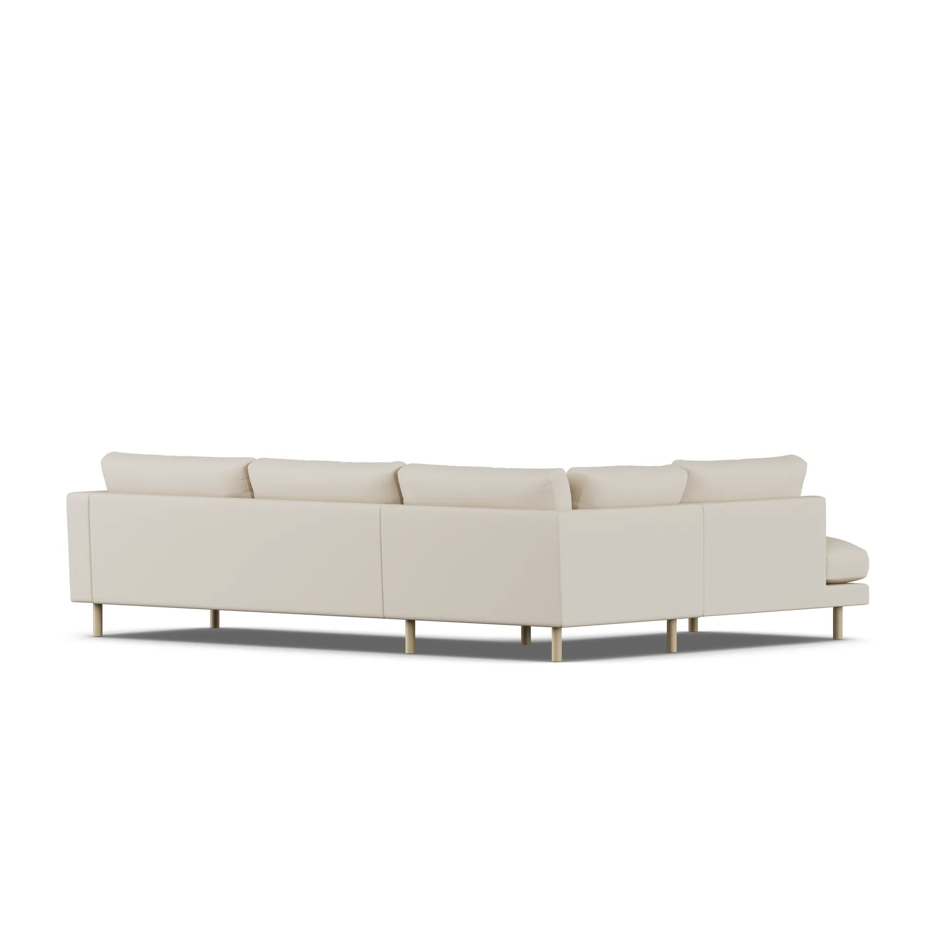 Bredhult sofa, Jump Beige 1956-hvitoljet eik, 3-seters A2 1898