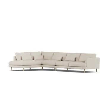 Bredhult sofa - Jump Beige 1956-hvitoljet eik, 4-seters B2 - 1898