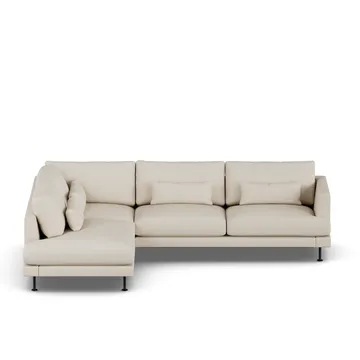 Bredhult sofa - Jump Beige 1956-svart stål, 3-seters A2 - 1898