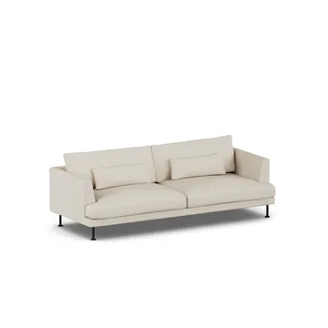 Bredhult sofa - Jump Beige 1956-svart stål, 3-seters - 1898