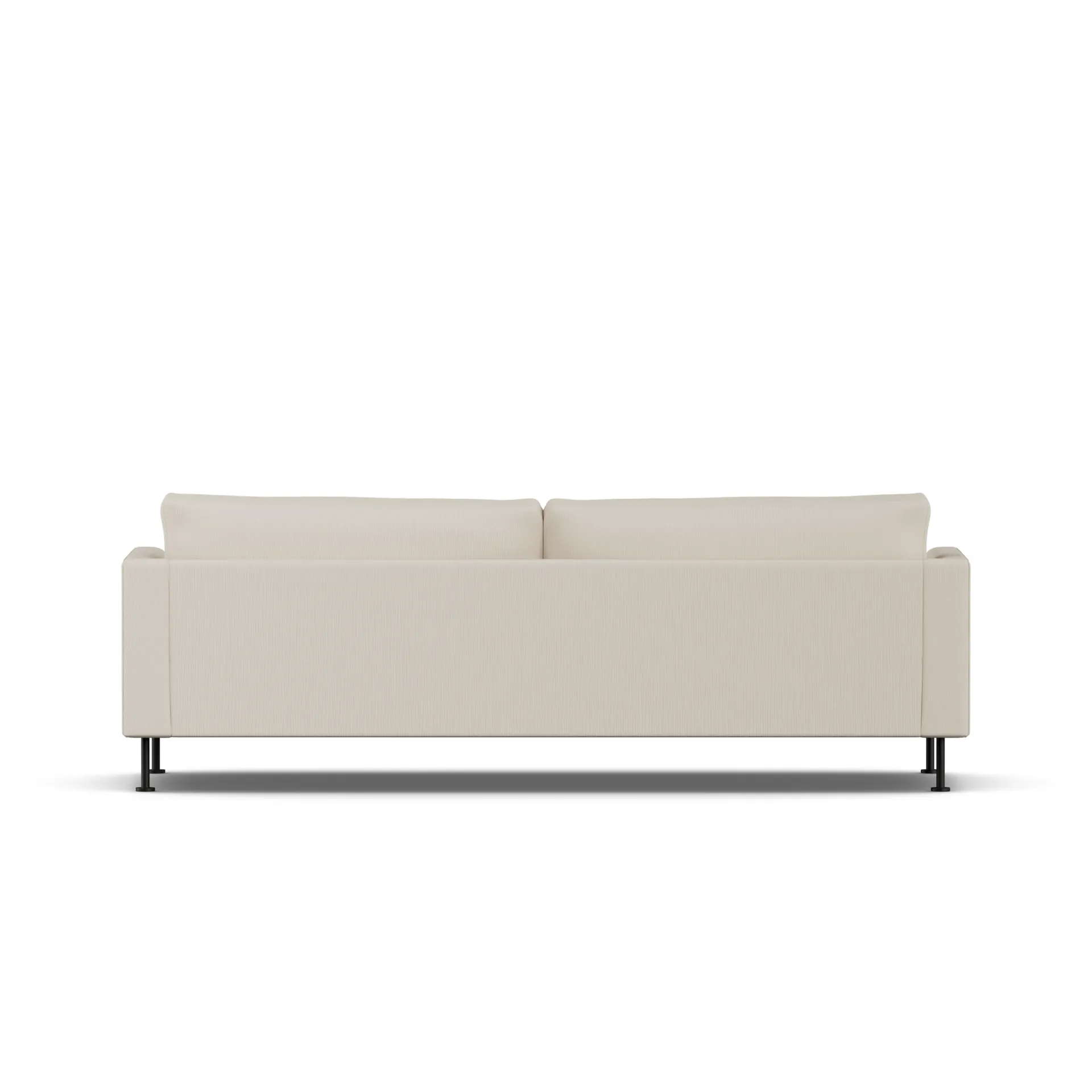 Bredhult sofa, Jump Beige 1956-svart stål, 3-seters 1898