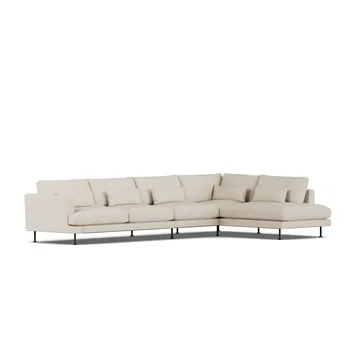 Bredhult sofa - Jump Beige 1956-svart stål, 4-seters B1 - 1898