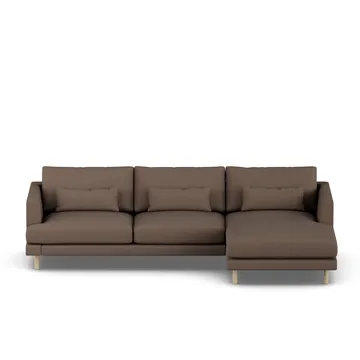 Bredhult sofa - Jump Brown 1955-hvitoljet eik, 2,5-seters C1 - 1898
