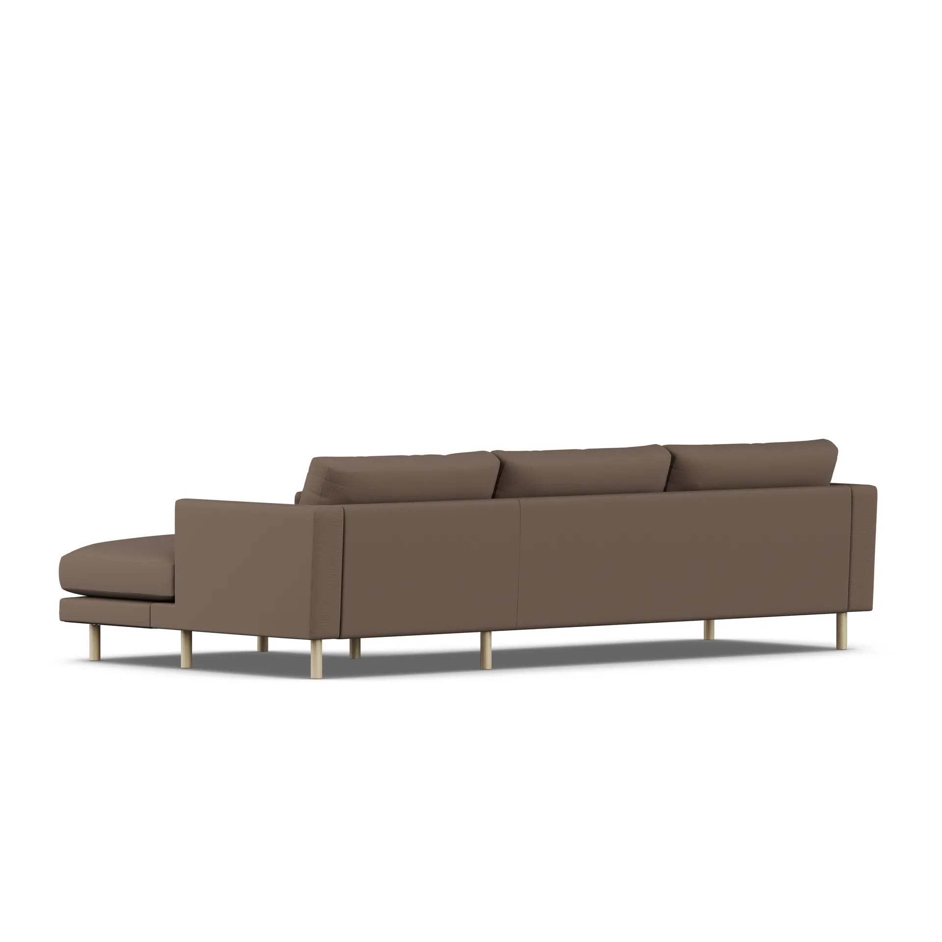 Bredhult sofa, Jump Brown 1955-hvitoljet eik, 2,5-seters C1 1898