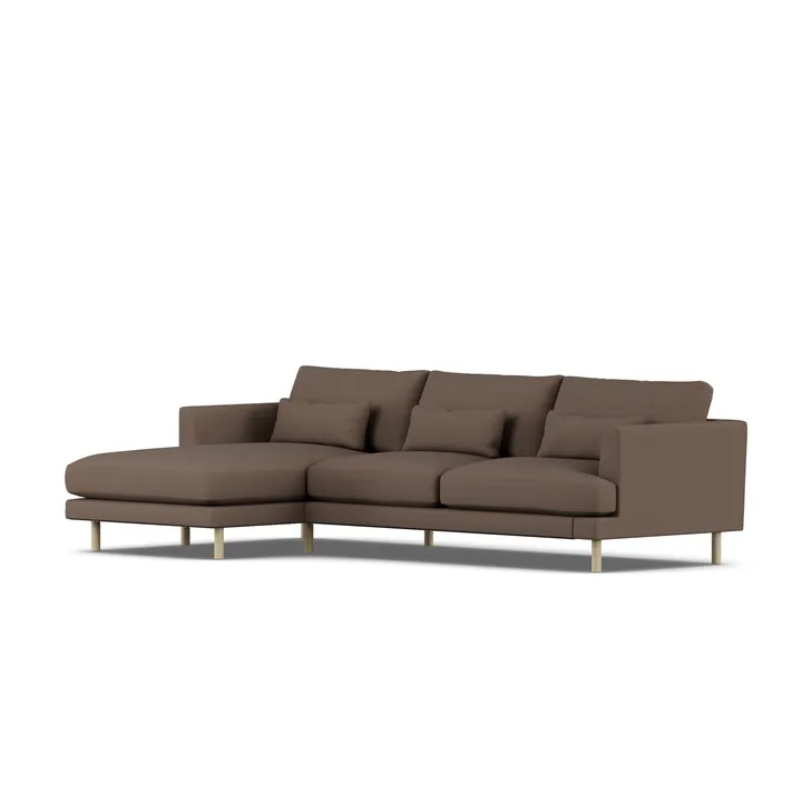 Bredhult sofa - Jump Brown 1955-hvitoljet eik, 2,5-seters C2 - 1898