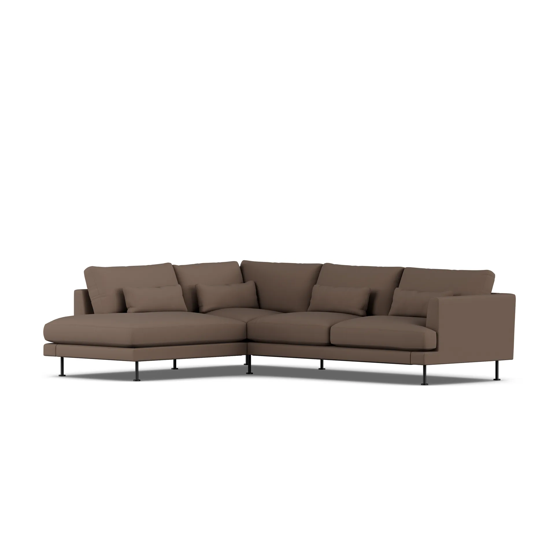 Bredhult sofa, Jump Brown 1955-svart stål, 3-seters A2 1898