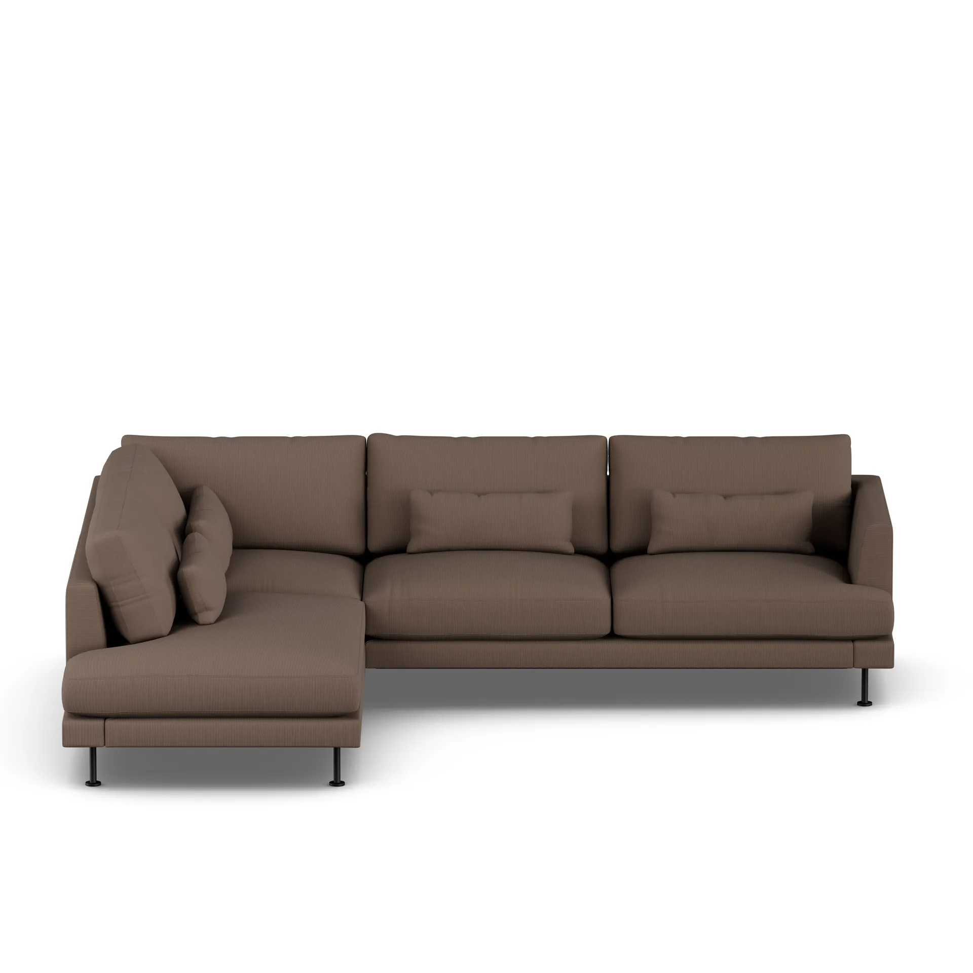 Bredhult sofa, Jump Brown 1955-svart stål, 3-seters A2 1898