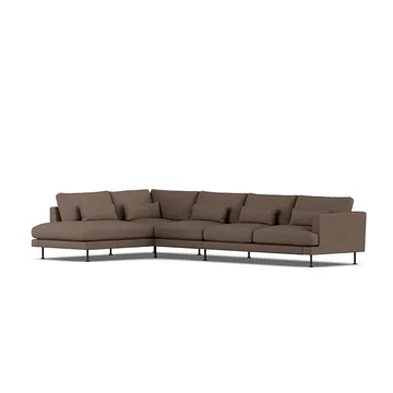 Bredhult sofa - Jump Brown 1955-svart stål, 4-seters B2 - 1898