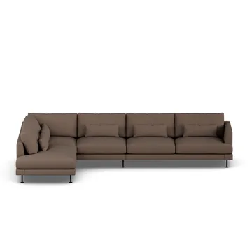 Bredhult sofa - Jump Brown 1955-svart stål, 4-seters B2 - 1898