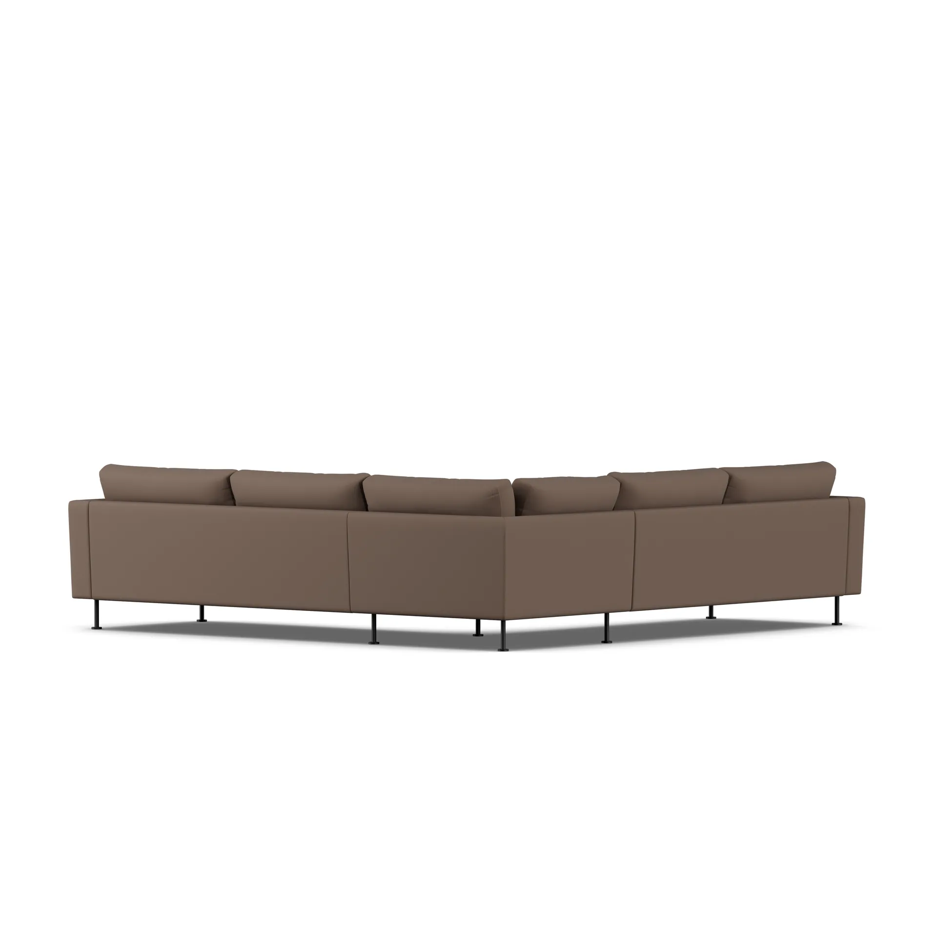 Bredhult sofa, Jump Brown 1955-svart stål, hjørnesofa F 1898