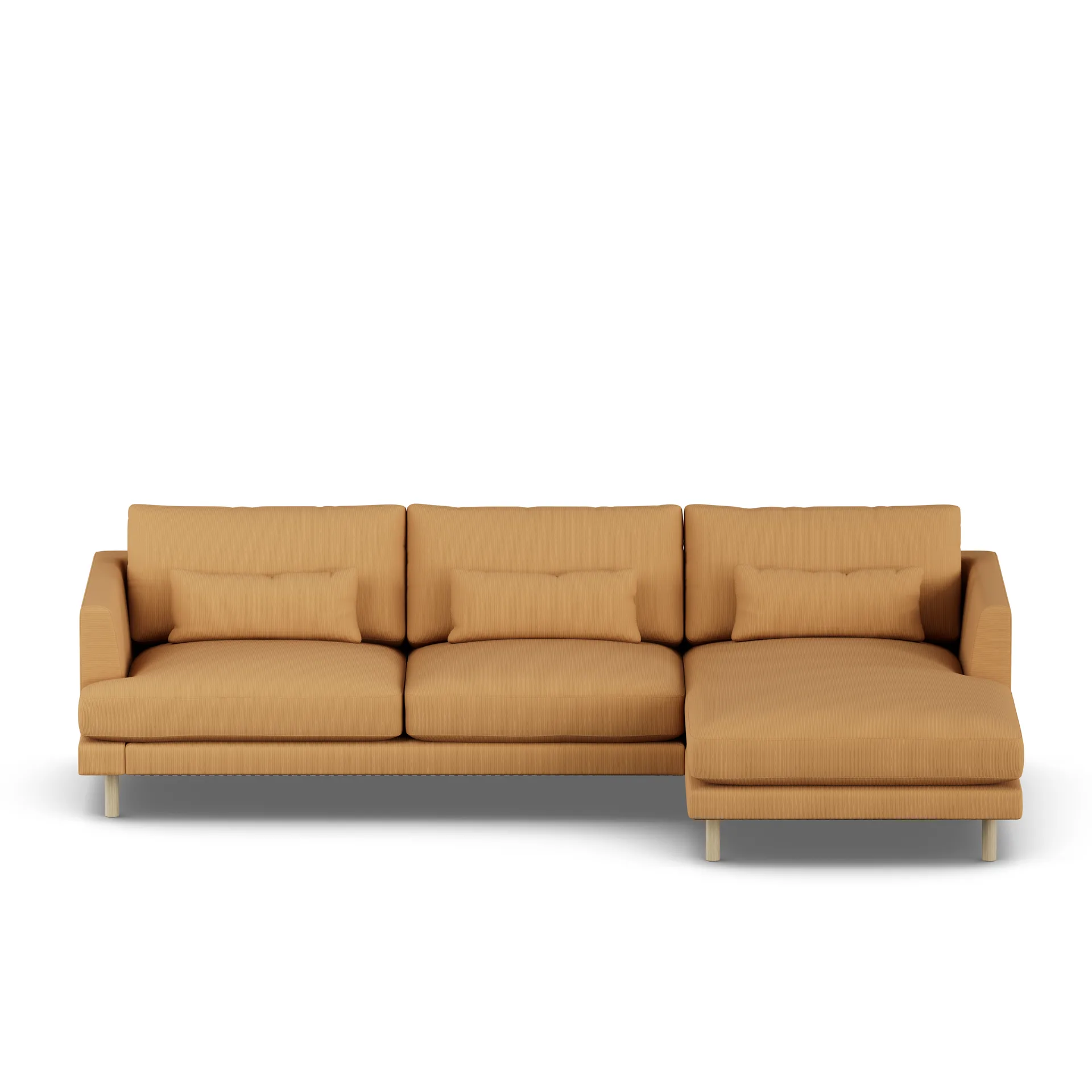 Bredhult sofa, Jump Honey 1959-hvitoljet eik, 2,5-seters C1 1898