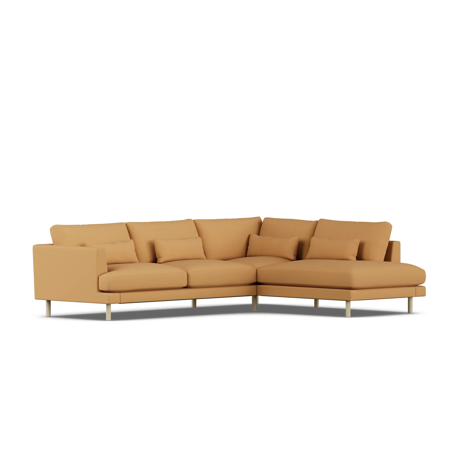 Bredhult sofa, Jump Honey 1959-hvitoljet eik, 3-seters A1 1898