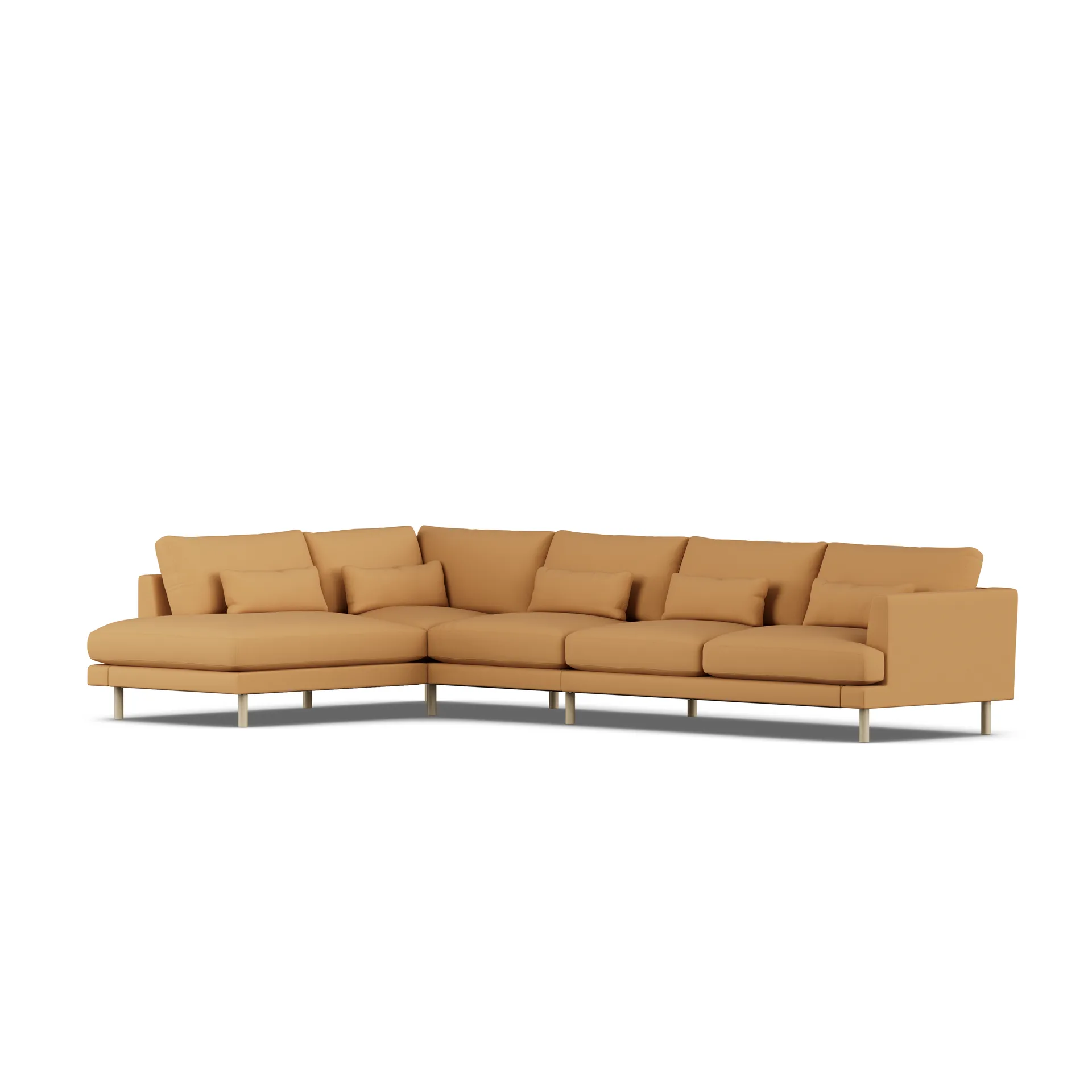 Bredhult sofa, Jump Honey 1959-hvitoljet eik, 4-seters B2 1898