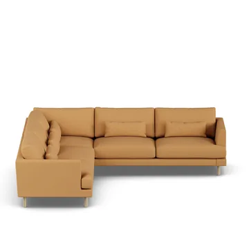 Bredhult sofa - Jump Honey 1959-hvitoljet eik, hjørnesofa F - 1898