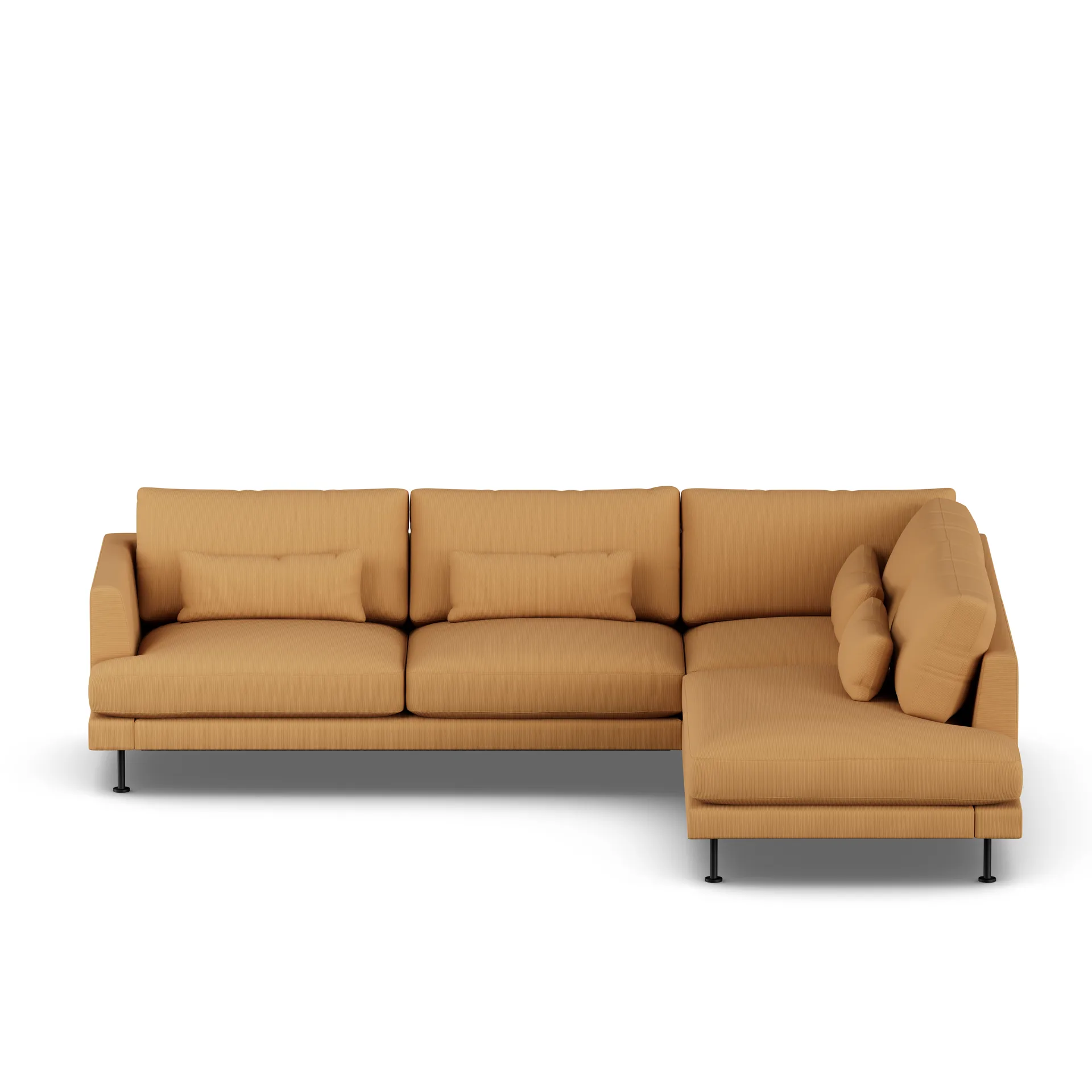Bredhult sofa, Jump Honey 1959-svart stål, 3-seters A1 1898