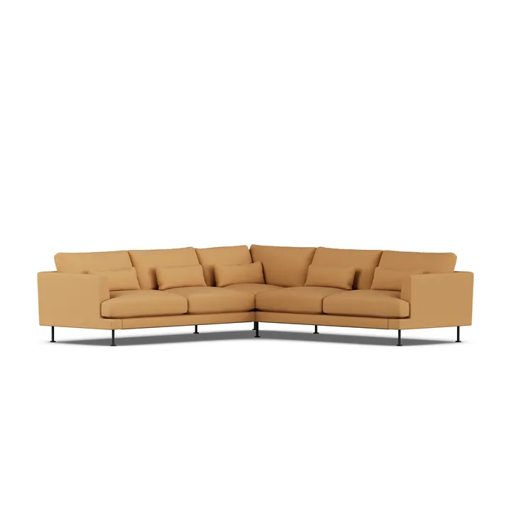 Bredhult sofa - Jump Honey 1959-svart stål, hjørnesofa F - 1898
