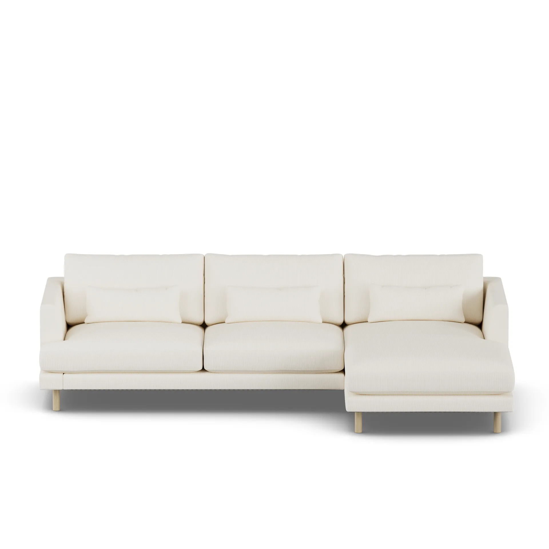 Bredhult sofa, Jump Off White 1954-hvitoljet eik, 2,5-seters C1 1898