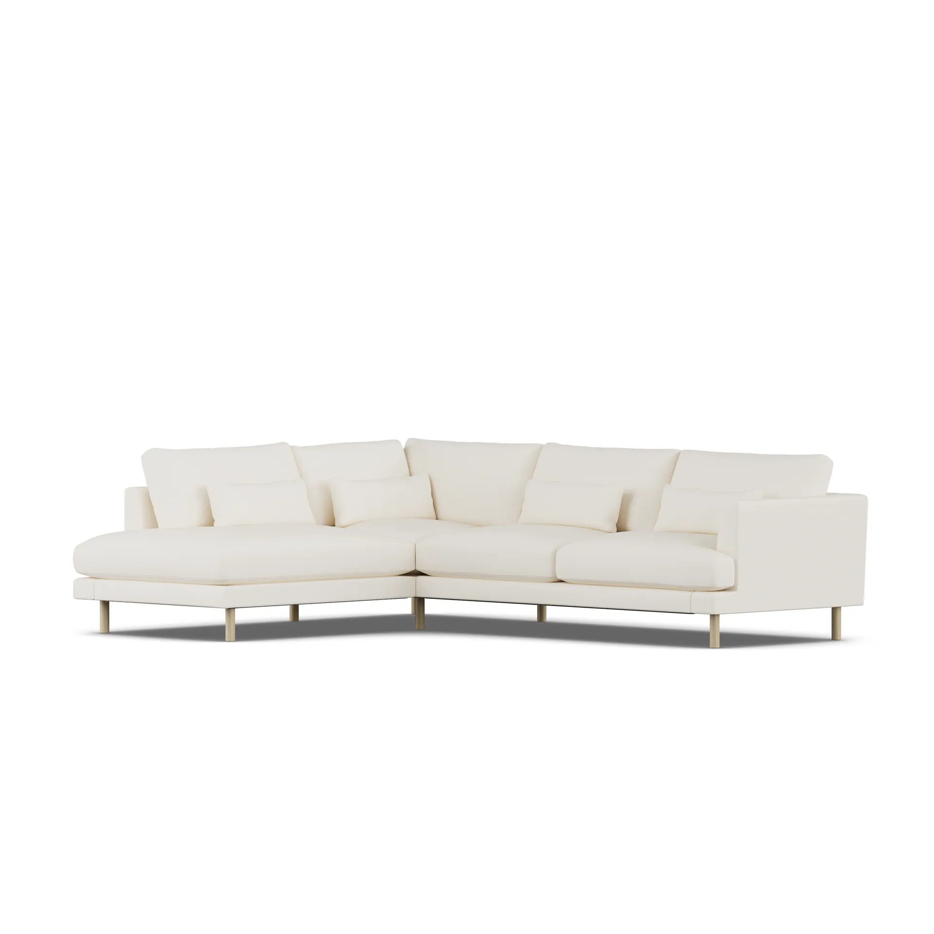 Bredhult sofa, Jump Off White 1954-hvitoljet eik, 3-seters A2 1898