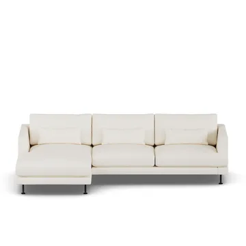 Bredhult sofa - Jump Off White 1954-svart stål, 2,5-seters C2 - 1898