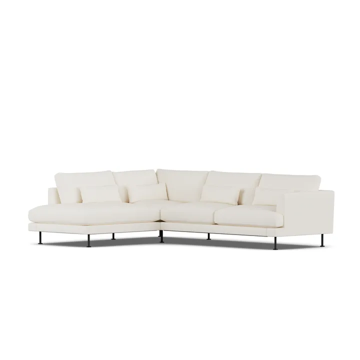 Bredhult sofa - Jump Off White 1954-svart stål, 3-seters A2 - 1898