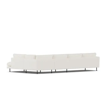 Bredhult sofa - Jump Off White 1954-svart stål, 4-seters B1 - 1898