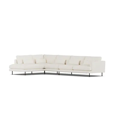 Bredhult sofa - Jump Off White 1954-svart stål, 4-seters B2 - 1898