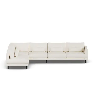 Bredhult sofa - Jump Off White 1954-svart stål, 4-seters B2 - 1898