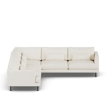 Bredhult sofa - Jump Off White 1954-svart stål, hjørnesofa F - 1898