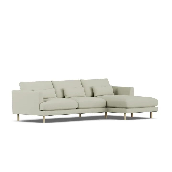 Bredhult sofa - Luiza Beige 3981-hvitoljet eik, 2,5-seters C1 - 1898
