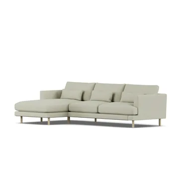 Bredhult sofa - Luiza Beige 3981-hvitoljet eik, 2,5-seters C2 - 1898