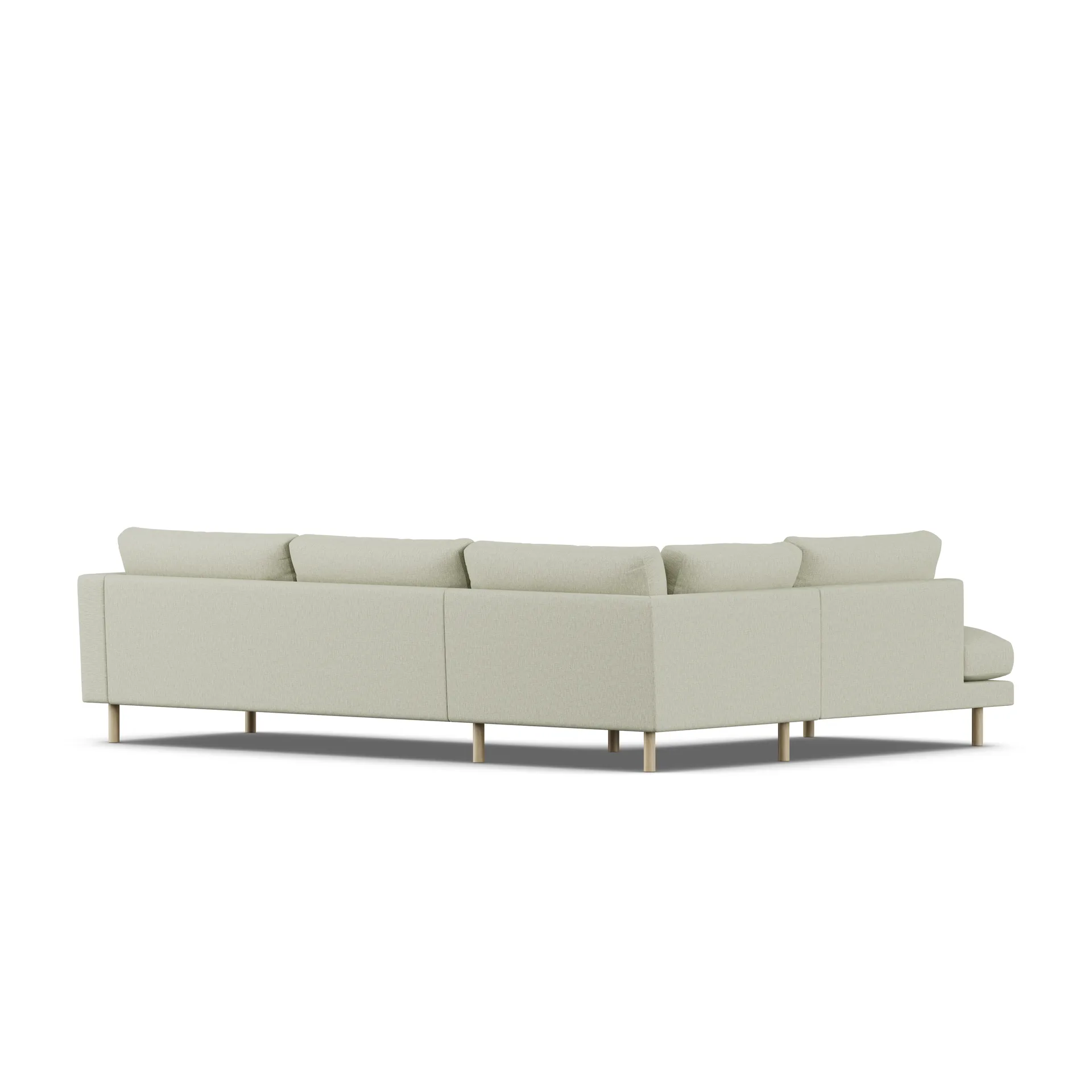 Bredhult sofa, Luiza Beige 3981-hvitoljet eik, 3-seters A2 1898