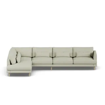 Bredhult sofa - Luiza Beige 3981-hvitoljet eik, 4-seters B2 - 1898