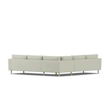 Bredhult sofa - Luiza Beige 3981-hvitoljet eik, hjørnesofa F - 1898