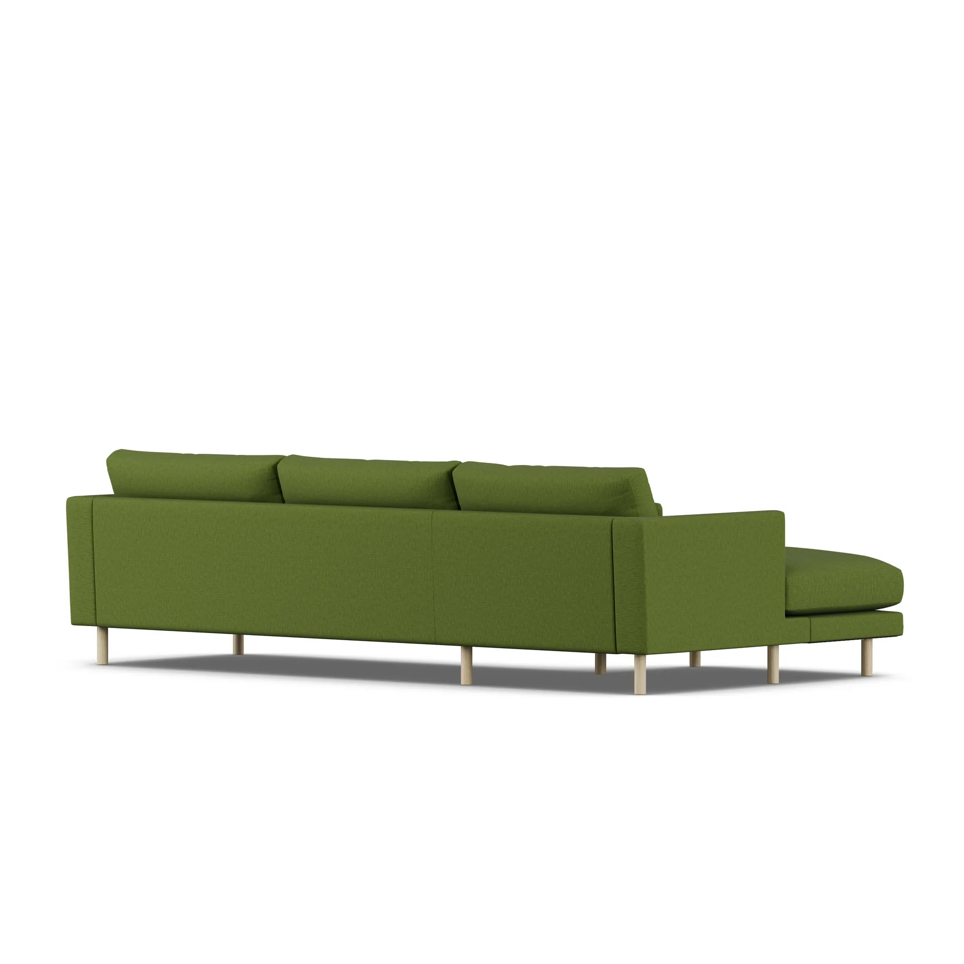 Bredhult sofa, Luiza Green 3975-hvitoljet eik, 2,5-seters C2 1898