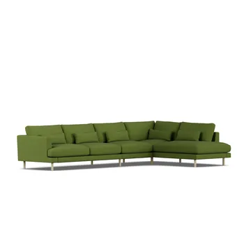 Bredhult sofa - Luiza Green 3975-hvitoljet eik, 4-seters B1 - 1898
