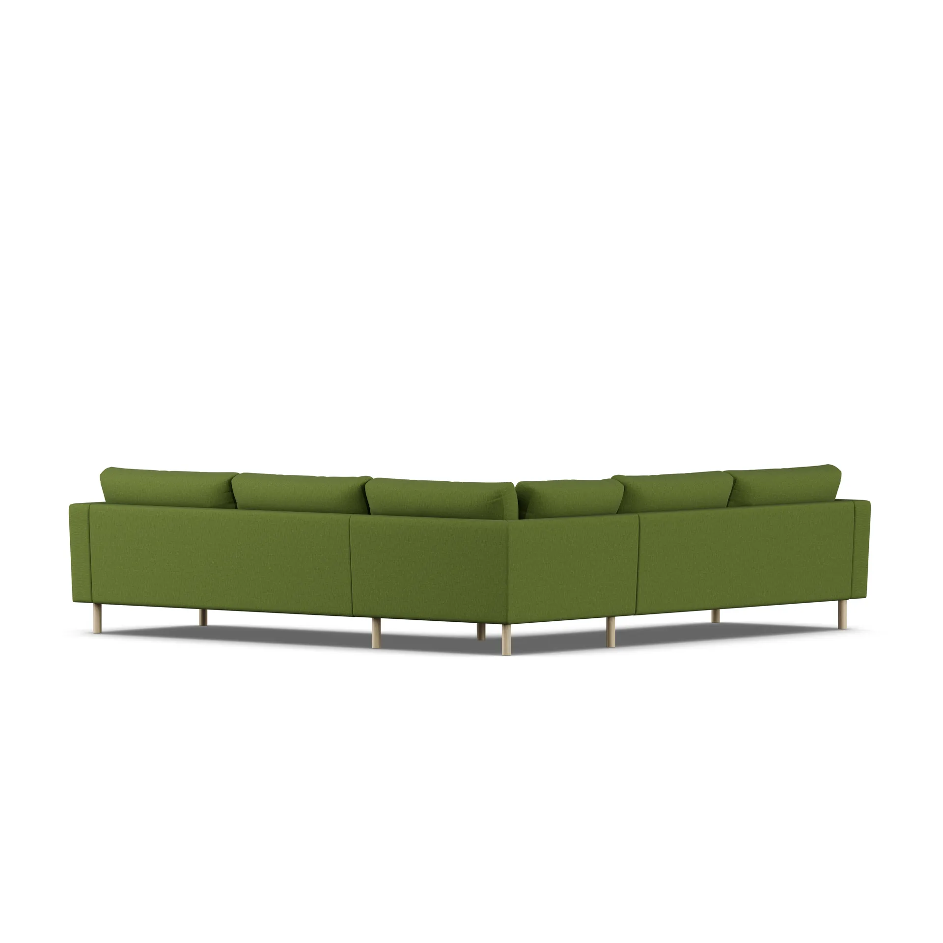 Bredhult sofa, Luiza Green 3975-hvitoljet eik, hjørnesofa F 1898