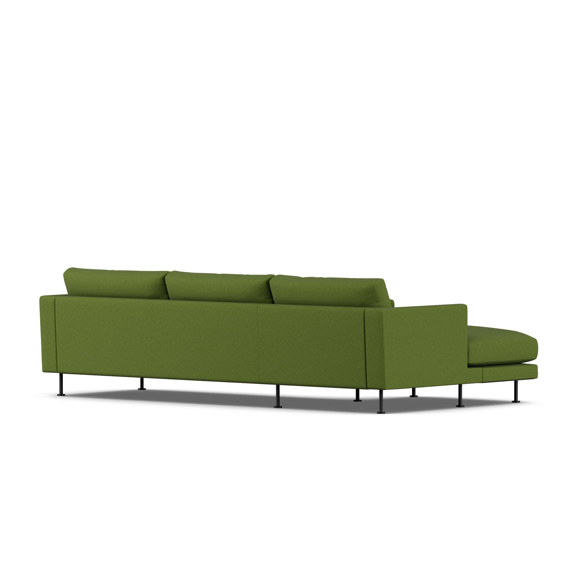 Bredhult sofa, Luiza Green 3975-svart stål, 2,5-seters C2 1898