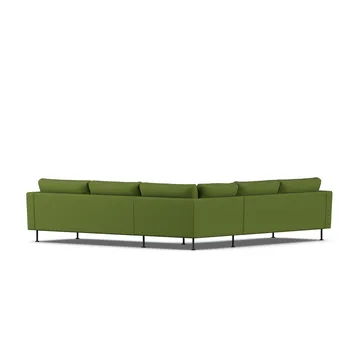Bredhult sofa - Luiza Green 3975-svart stål, hjørnesofa F - 1898